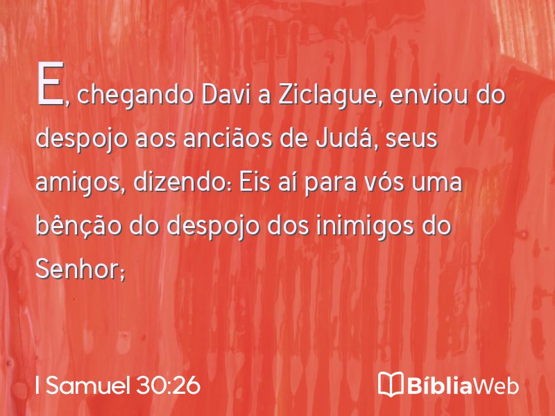 I Samuel 30:26 em imagem para compartilhar