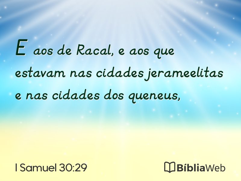 I Samuel 30:29 em imagem para compartilhar