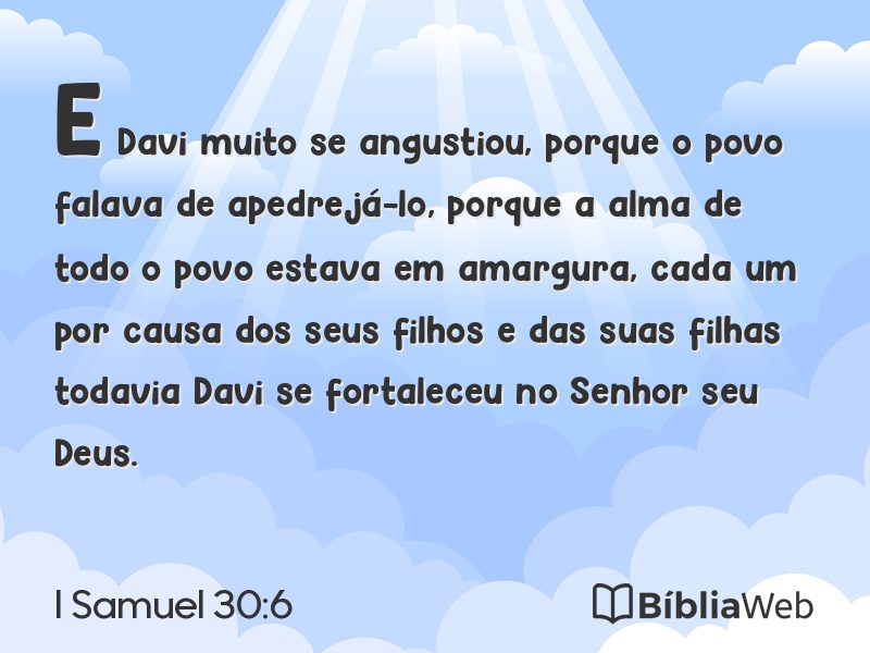 I Samuel 30:6 em imagem para compartilhar
