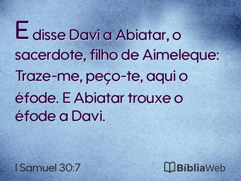 I Samuel 30:7 em imagem para compartilhar