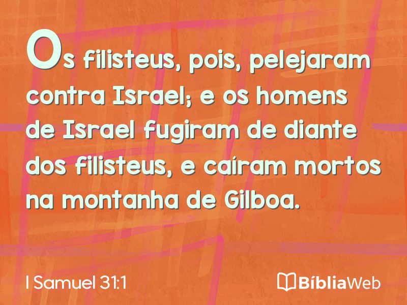 I Samuel 31:1 em imagem para compartilhar