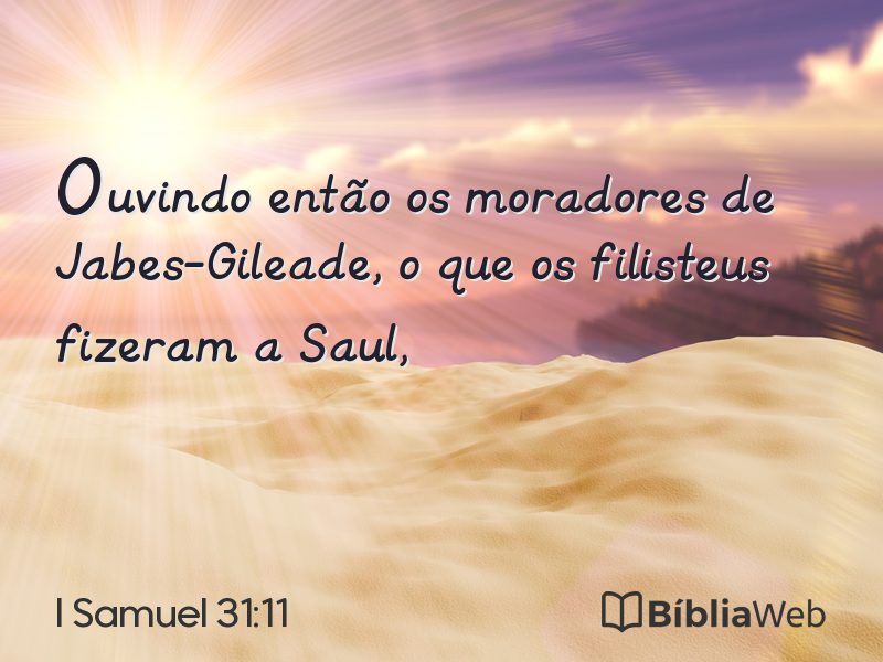 I Samuel 31:11 em imagem para compartilhar