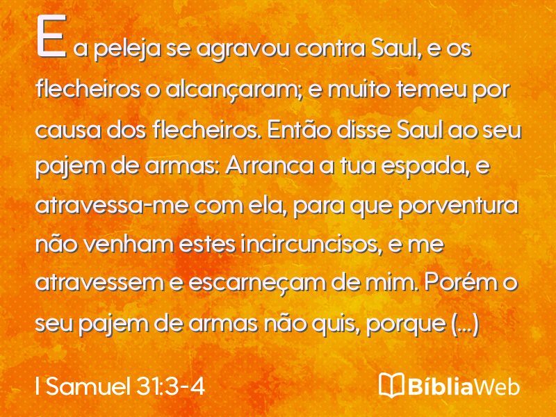 I Samuel 31:3-4 em imagem para compartilhar