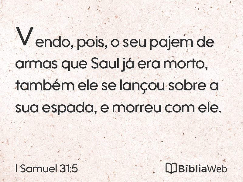 I Samuel 31:5 em imagem para compartilhar