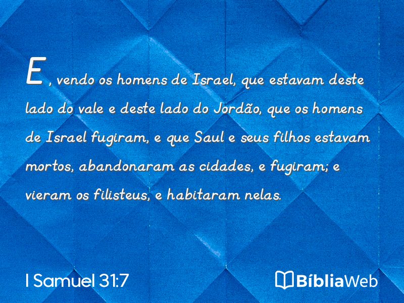 I Samuel 31:7 em imagem para compartilhar