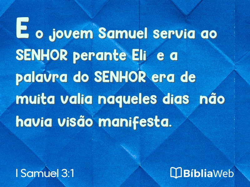 I Samuel 3:1 em imagem para compartilhar