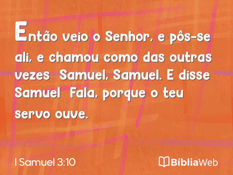 I Samuel 3:10 em imagem para compartilhar