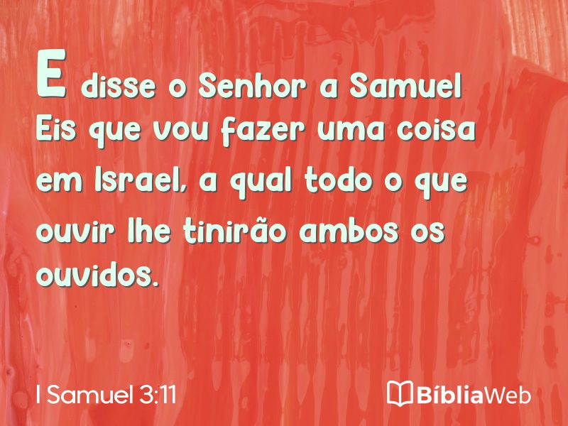 I Samuel 3:11 em imagem para compartilhar