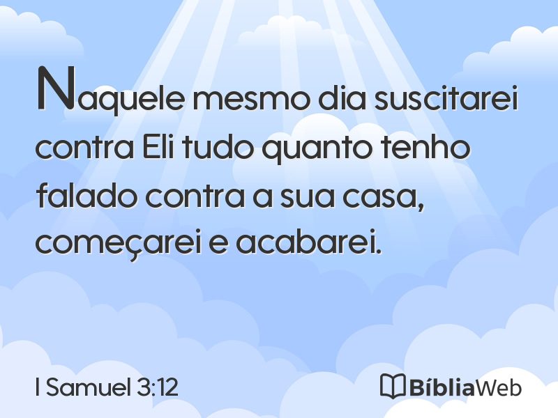 I Samuel 3:12 em imagem para compartilhar