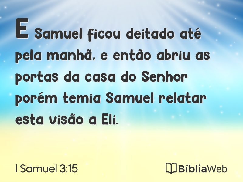 I Samuel 3:15 em imagem para compartilhar
