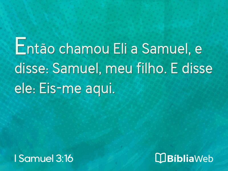 I Samuel 3:16 em imagem para compartilhar