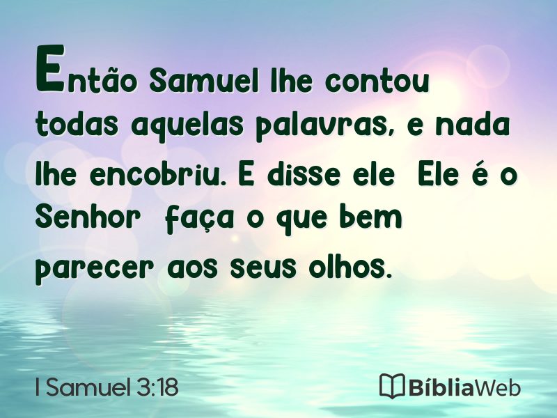 I Samuel 3:18 em imagem para compartilhar
