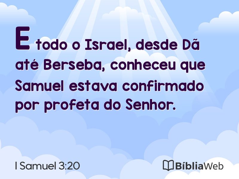 I Samuel 3:20 em imagem para compartilhar