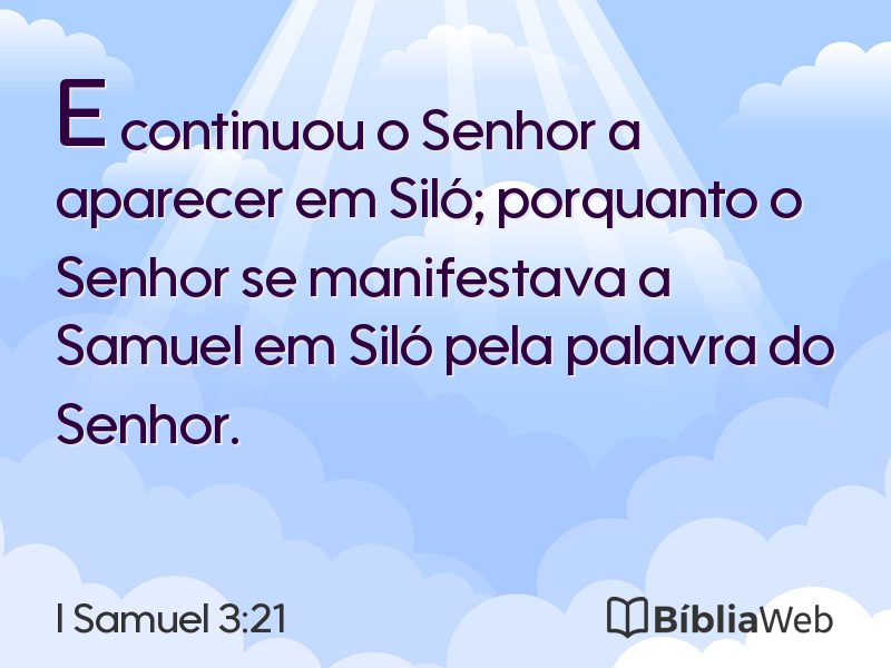 I Samuel 3:21 em imagem para compartilhar