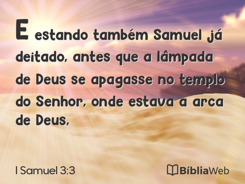 I Samuel 3:3 em imagem para compartilhar