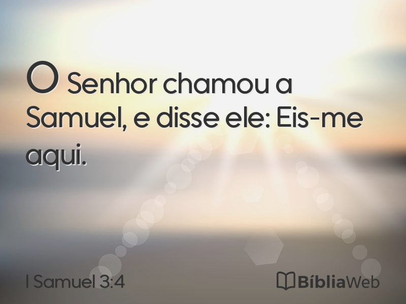 I Samuel 3:4 em imagem para compartilhar