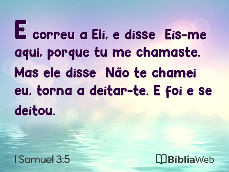 I Samuel 3:5 em imagem para compartilhar