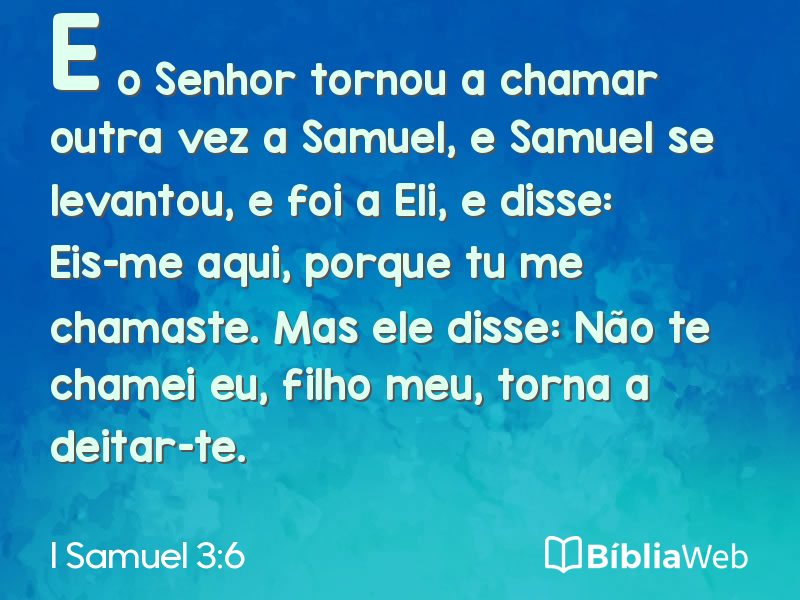I Samuel 3:6 em imagem para compartilhar