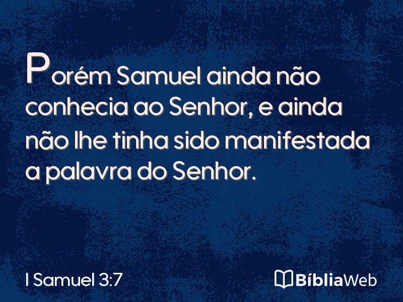 I Samuel 3:7 em imagem para compartilhar