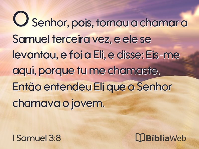 I Samuel 3:8 em imagem para compartilhar