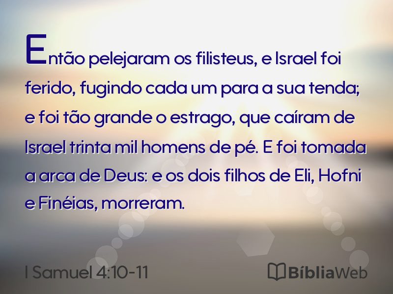 I Samuel 4:10-11 em imagem para compartilhar