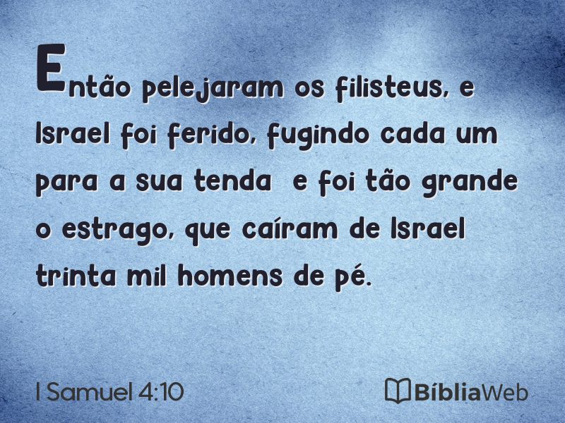 I Samuel 4:10 em imagem para compartilhar