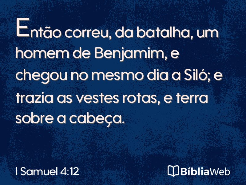 I Samuel 4:12 em imagem para compartilhar