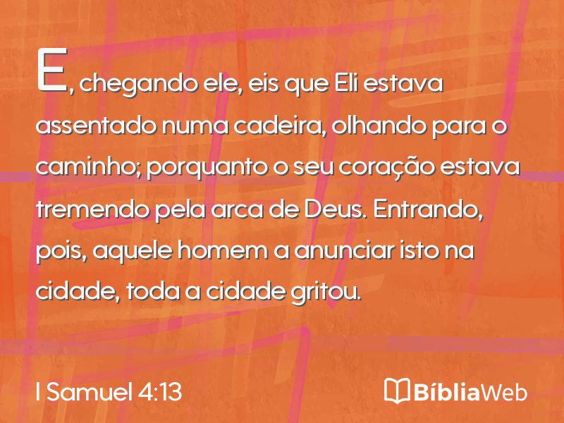 I Samuel 4:13 em imagem para compartilhar