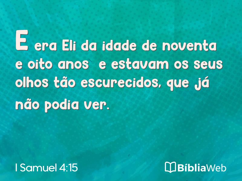I Samuel 4:15 em imagem para compartilhar