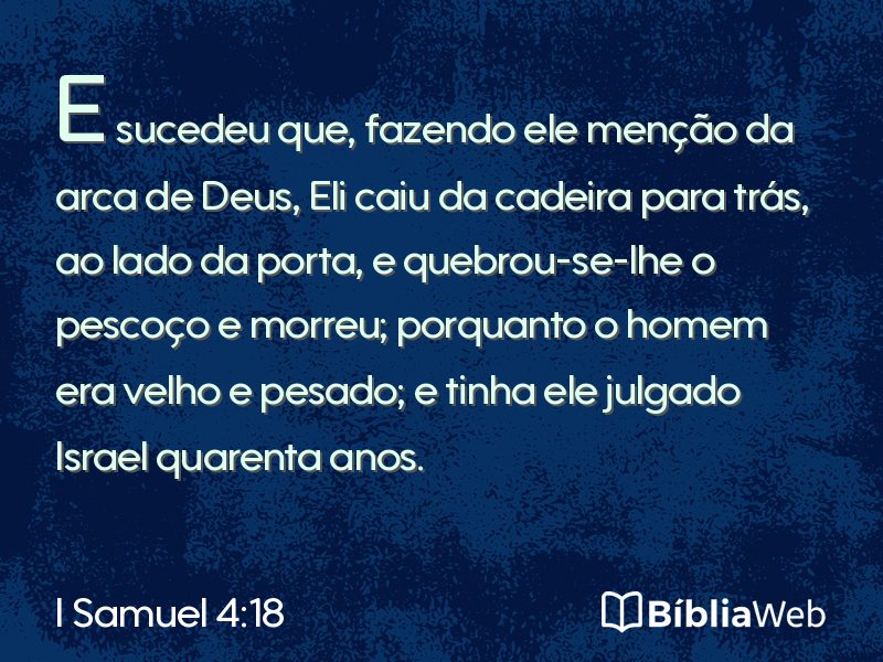 I Samuel 4:18 em imagem para compartilhar