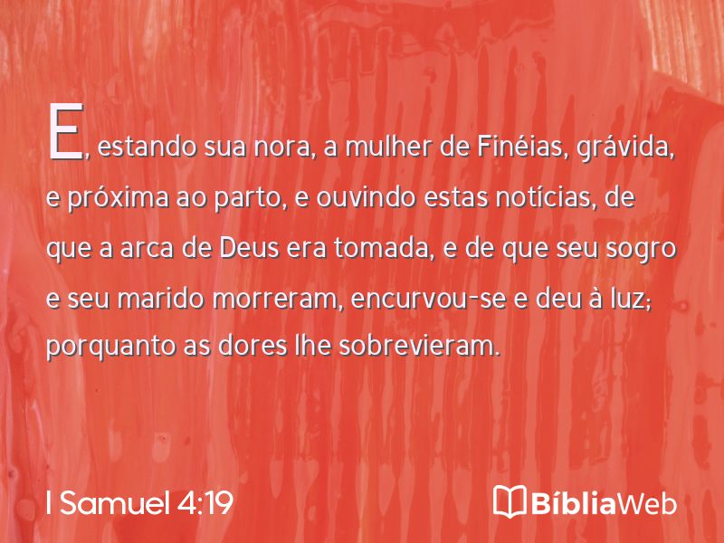 I Samuel 4:19 em imagem para compartilhar
