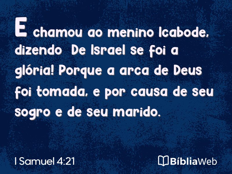 I Samuel 4:21 em imagem para compartilhar