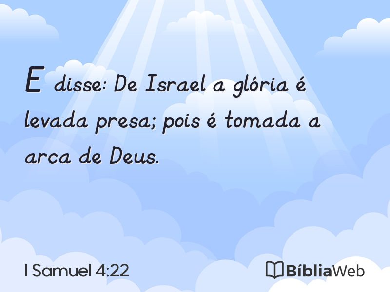 I Samuel 4:22 em imagem para compartilhar