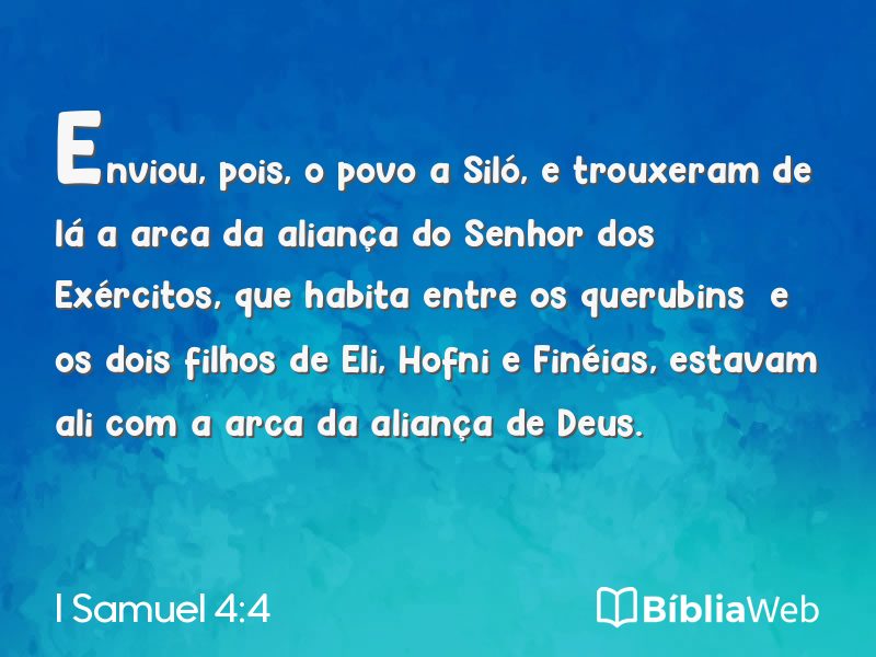 I Samuel 4:4 em imagem para compartilhar