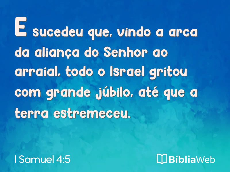 I Samuel 4:5 em imagem para compartilhar