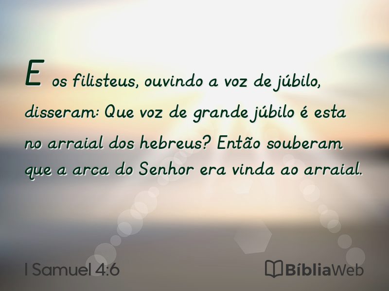 I Samuel 4:6 em imagem para compartilhar