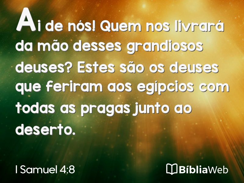 I Samuel 4:8 em imagem para compartilhar