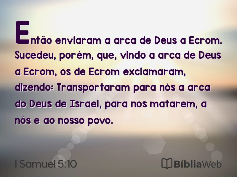I Samuel 5:10 em imagem para compartilhar