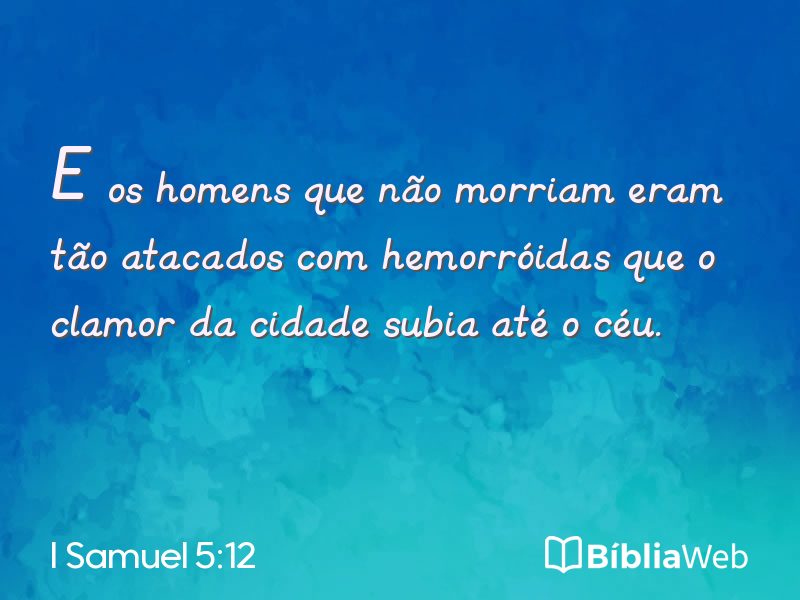 I Samuel 5:12 em imagem para compartilhar