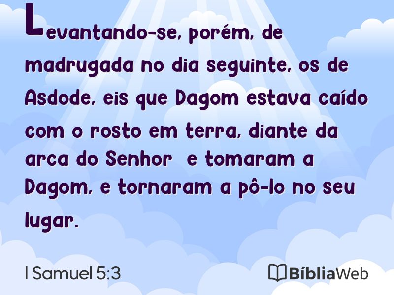 I Samuel 5:3 em imagem para compartilhar