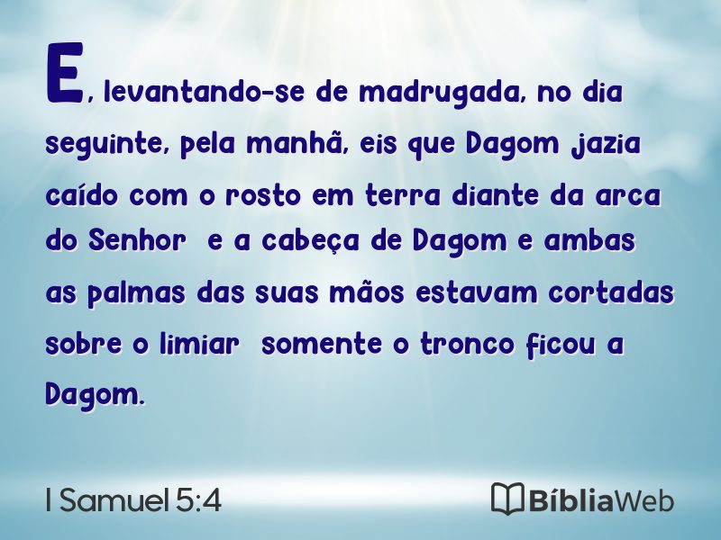 I Samuel 5:4 em imagem para compartilhar