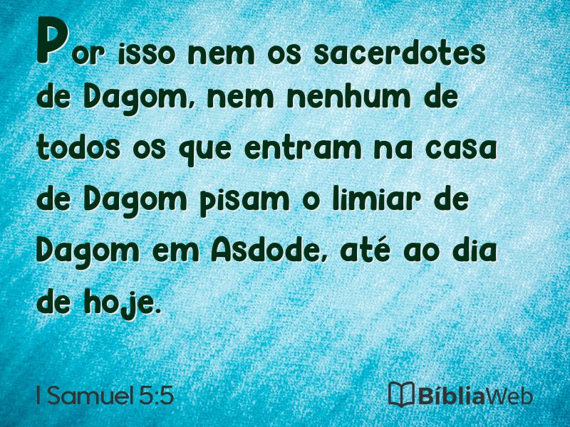 I Samuel 5:5 em imagem para compartilhar