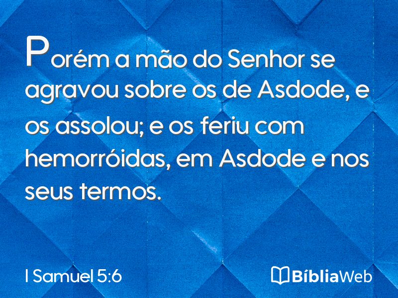 I Samuel 5:6 em imagem para compartilhar