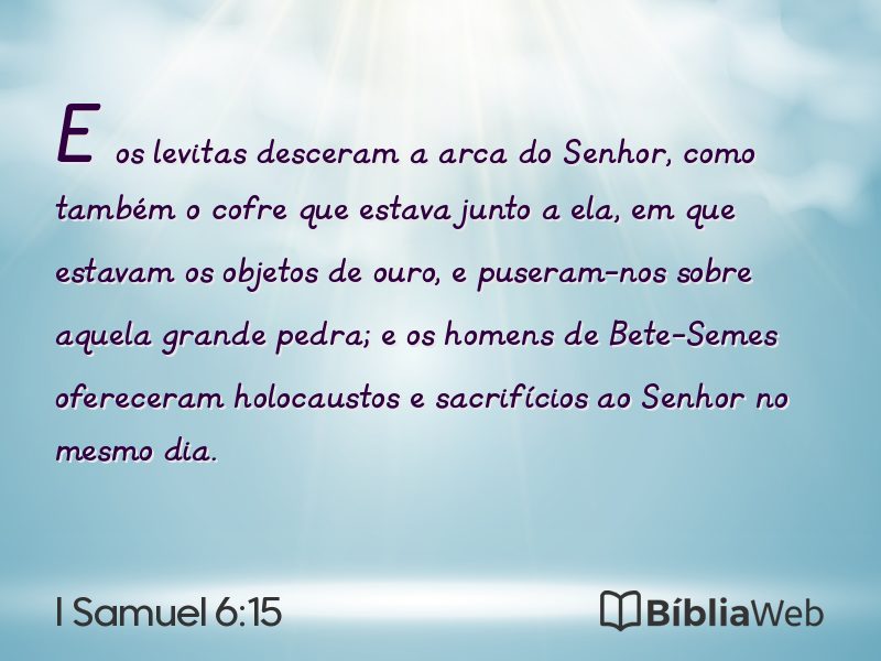 I Samuel 6:15 em imagem para compartilhar