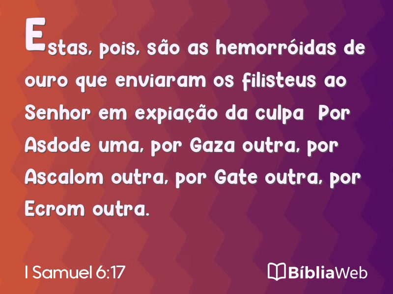 I Samuel 6:17 em imagem para compartilhar