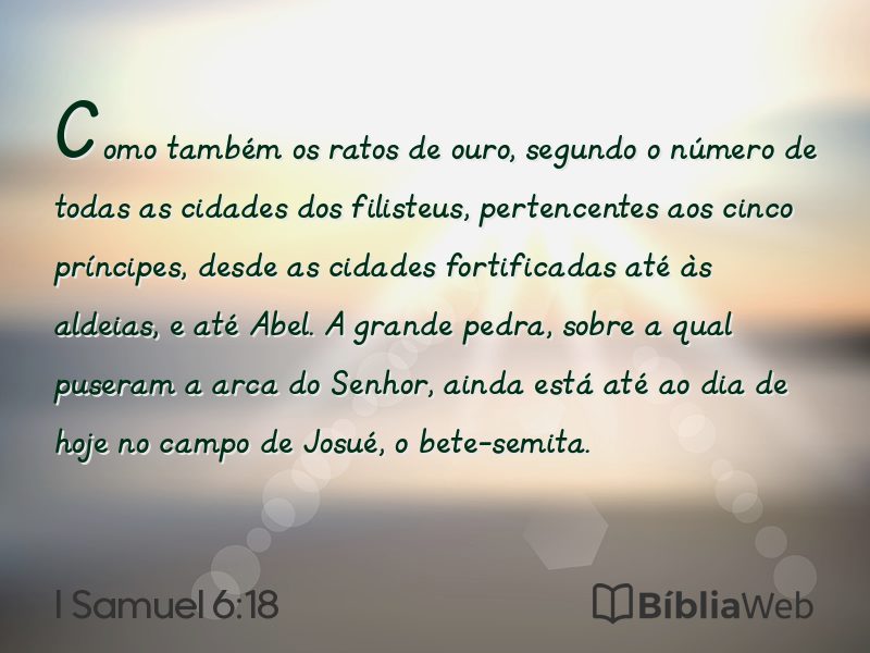 I Samuel 6:18 em imagem para compartilhar