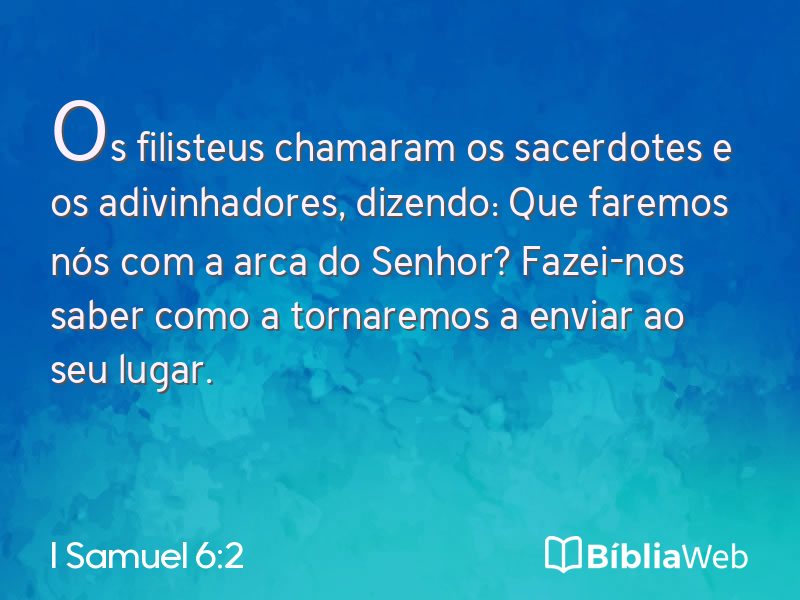 I Samuel 6:2 em imagem para compartilhar