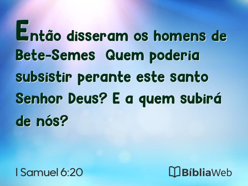 I Samuel 6:20 em imagem para compartilhar