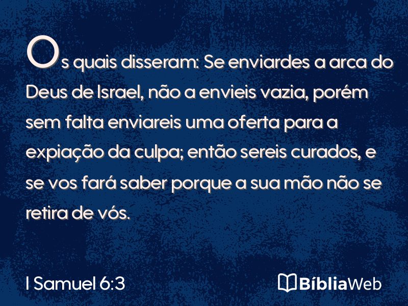 I Samuel 6:3 em imagem para compartilhar