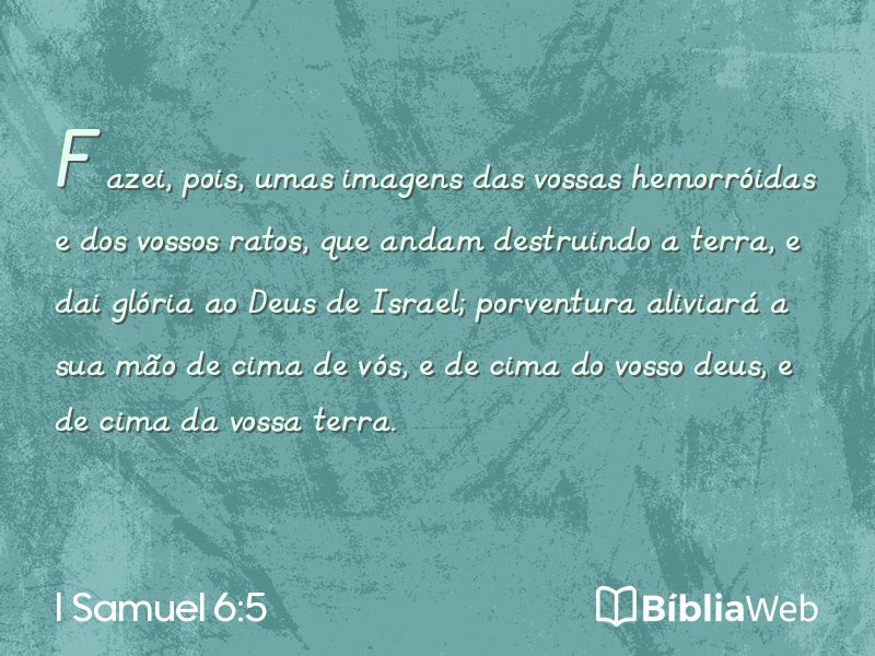 I Samuel 6:5 em imagem para compartilhar